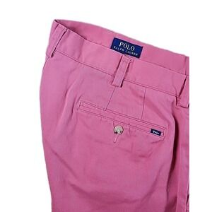 Polo Ralph Lauren Classic Fit 9" Shorts‎ Salmon Pink Flat Front Mens Size 38